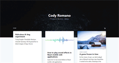 Desktop Screenshot of codyromano.com